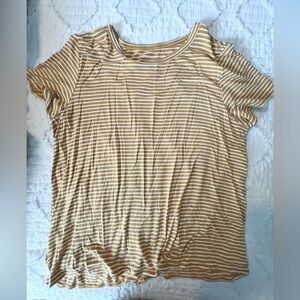 Large soft & sexy tshirt mustard stripe